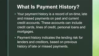Understanding Payment History
