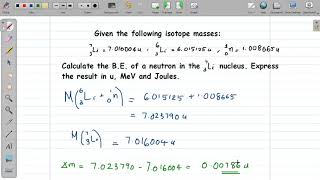 Binding Energy | Problem Solving