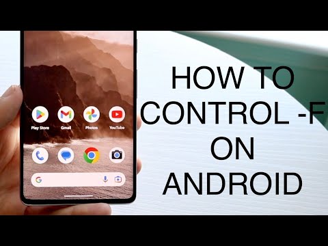 How to Control F on Android