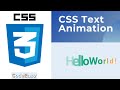 CSS text animation