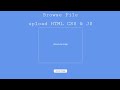 Browse File Upload HTML CSS & JavaScript