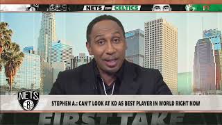 Stephen A. can't believe he's saying the Nets might get SWEPT 🧹 by the Celtics | First Take