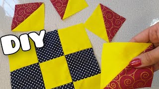 Retalhos 3  maneiras de costurar um quadrado de maneira rápida - DICA PARA INICIANTE #patchwork #2