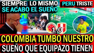 PERUANOS TRISTES POR LA DERROTA ANTE COLOMBIA POR EL HEXAGONAL FINAL SE ACABO NUESTRO SUEÑO !! 1-0