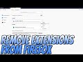 How To Remove Extensions From Firefox Tutorial