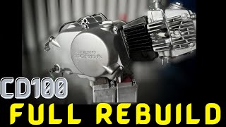 Rebuild Time-lapse: HERO HONDA CD100 Engine & vintage Restoration