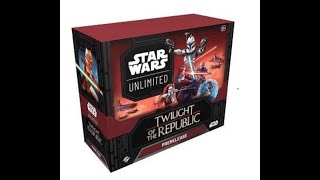 Star Wars unlimited: Twilight of the Republic prerelease kit opening ! Enjoy !