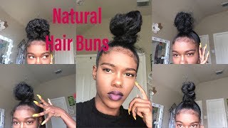 Sleek Top Knot Buns | Natural Hair