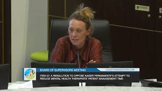 Supervisor Terra Lawson-Remer Calls for Kaiser Permanente Not to Cut Mental Health Patient Time