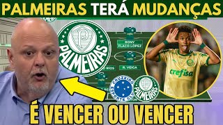 PALMEIRAS TERÁ MUDANÇAS CONTRA O CRUZEIRO! MASSINI TRAZ AS INFORMAÇÕES DO VERDÃO.