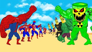 Evolution Of SPIDERMAN Family Vs Evolution Of MONSTER RADIATION : Who Will Win? | SUPER HEROES MOVIE