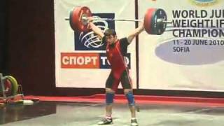 Apti Aukhadov Snatches 2010 Junior World Weightlifting Championships