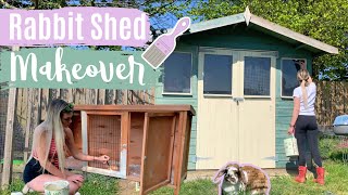 Rabbit Shed Makeover \u0026 Bunny Bonding | Lock down Day 31