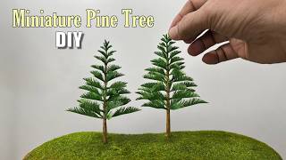 How to make a Realistic Miniature Pine Tree | DIY Tutorial