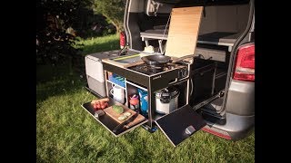 3in1 - Outdoor Kitchen-Chuckbox with Slideout - Minicamper RV California T6 and T5- camperX