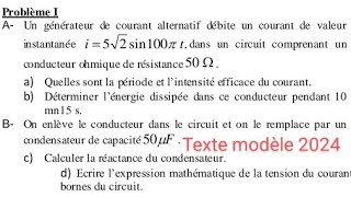 Correction Alternatif//(Texte modèle 2024)💫📚🔥''SES''