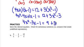 Solving Rational Equations Example 3