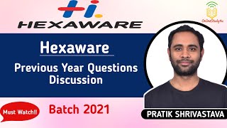 Hexaware Aptitude Questions and Answers (Previous Year) | Batch 2021 | Must Watch |