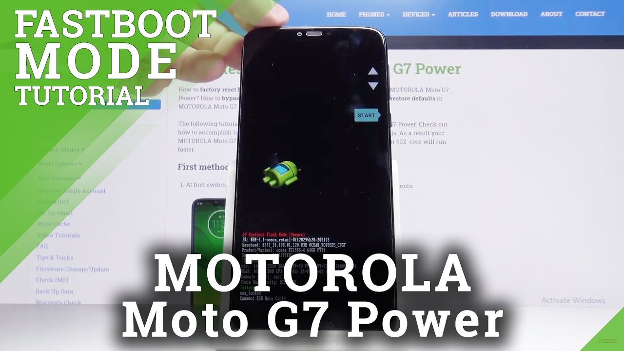 How To Enter Fastboot Mode In MOTOROLA Moto G7 Power – Bootloader Menu ...