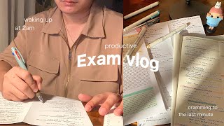 STUDY VLOG: 🗂️ exam vlog, waking up at 2am, early morning study, case discussion, brewing coffee