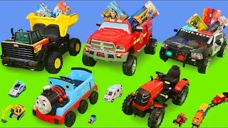 Excavadora Tractor Buldocer Carros juguetes Cargadora Camiones coche de policía Excavator Toys