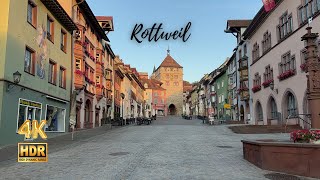 Rottweil, Germany - 6 AM Morning Walk - Enjoying the Sunrise - 4K HDR