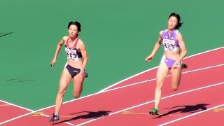 2015ジュニア陸上女子 200ｍ 予選1組 20151018