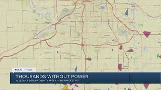 Thousands without power across West Michigan