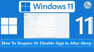 ✅ How To Require Or Disable Sign in After Sleep On Windows 11