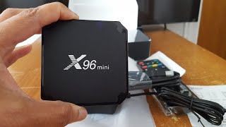 4K Android TV Box X96 Mini, unboxing and connecting to TV