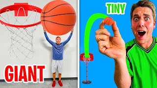 GIANT vs TINY Basketball Trick Shots!