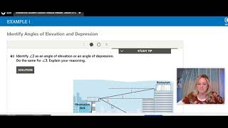 Lesson 8 5 Problem Solving with Trigonometry -enVision Geometry Tutorial application trig problems