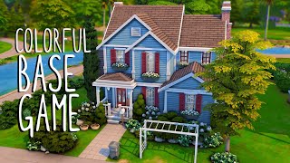 Colorful Base Game 🌈 // Sims 4 Speed Build