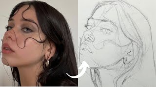 BASIC PROPORTIONS TO DRAW A FACE LOOKING UP