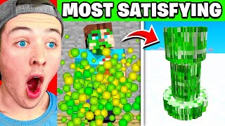 Reacting to the MOST SATISFYING Minecraft Videos!