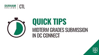 Quick Tips: Midterm Grades Submission in DC Connect