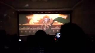 bahubali 2 trailer reaction saluting in the theatre crazy by the people