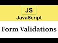 #27 Form Validations in JavaScript part 2