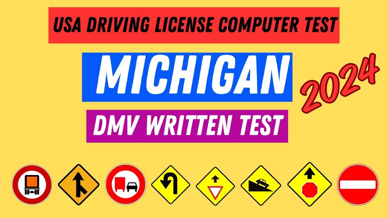 Michigan DMV Written Road Signs Test 2024 | Driving License | DMV ...