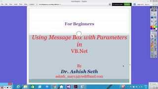 For Beginners : Using MessageBox with parameters in VB.Net