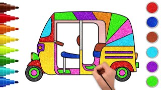 Como Desenhar um Riquixá | Tuk-Tuk | Desenhar veículos | Easy Drawing | Chiki Art Brasil