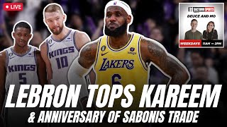LeBron makes HISTORY, Sabonis-Hali trade ONE year later and HB talks about future