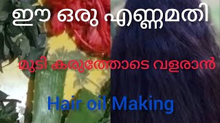 മുടികൊഴിച്ചിൽ മാറി നല്ല കരുതോടുകൂടി വളരാൻ ഈ ഒരു കാച്ചിയ എണ്ണമതി/Hairoil/ Hair Growth/#Pavithrazzvlog