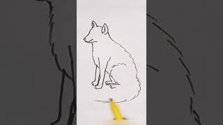 fox drawing easy #shorts
