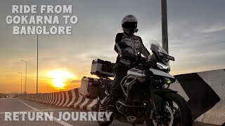 Ride from Gokarna to Bangalore | Car Tyre puncture, extreme traffic | Sunset View | Windmills