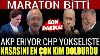Erdoğan'a Kötü Haber: Maraton Bitti; AKP Eriyor, CHP Yükselişte. #sondakika