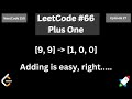 LeetCode #66 (Plus One) using Python | Solving all 150 NeetCode Problems | Episode 27