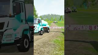 Weird Cars Avoid Hit by Giant Saw Axe on Narrow Road in Lava Pool | BeamNG.Drive #shortsviral#shorts