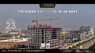 AJ Towers Construction Progress January \u0026 February 2023 | Gulberg Green Islamabad.