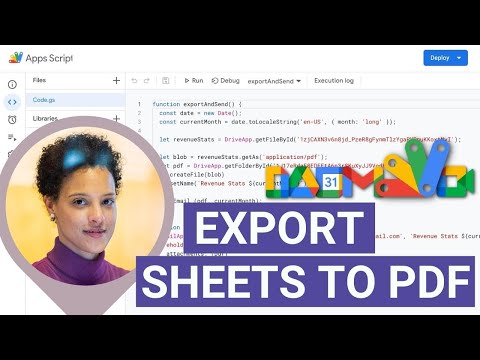 Google Apps Script: How to export Google Sheets as PDF